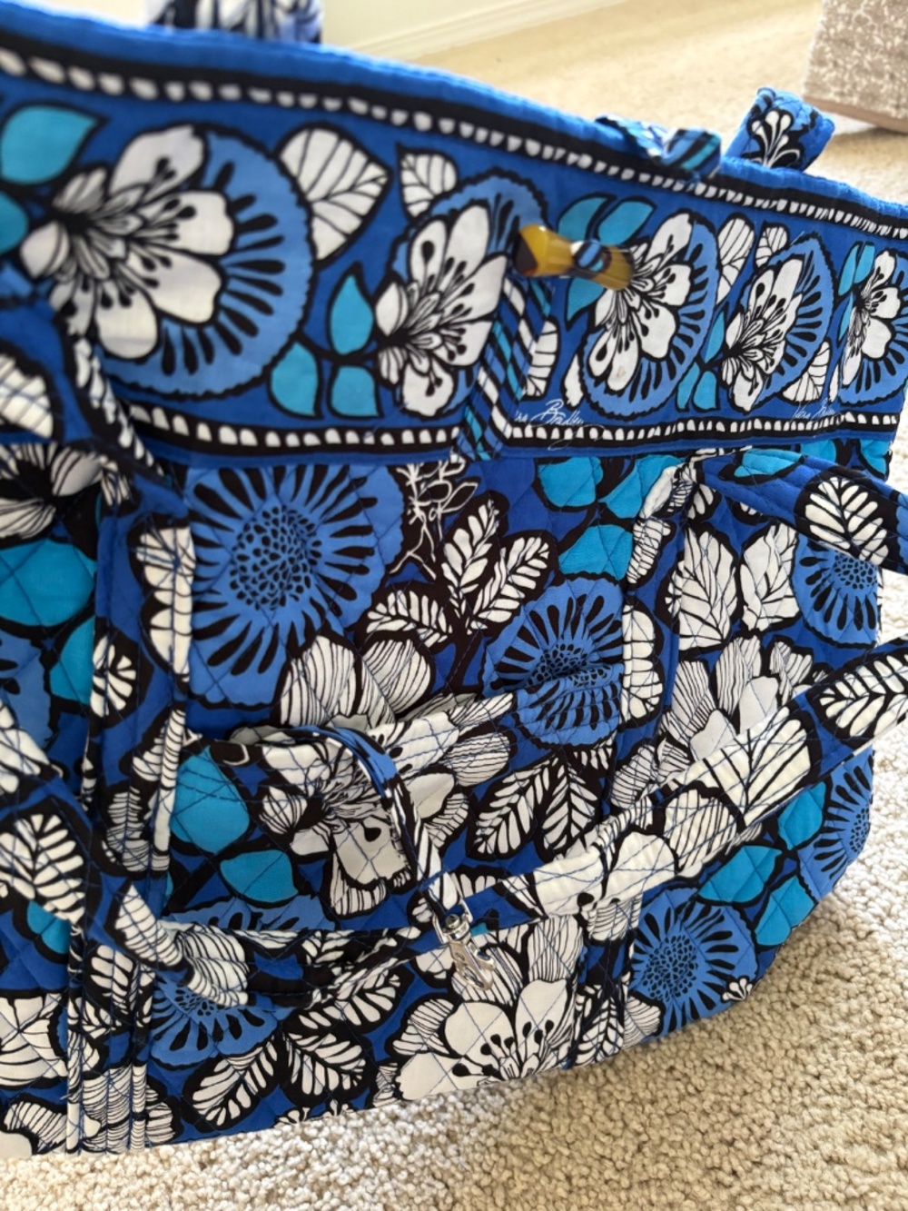 Vera Bradley Blue Bayou Bucket Tote Bag NEW with Tags - Picture 4 of 7